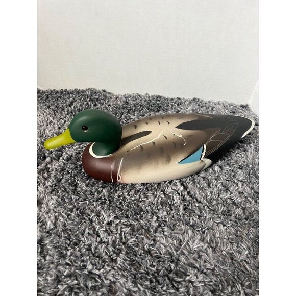 Vintage Wood Male Mallard Duck Decoy With Glass Eye B3 - Picture 4 of 5